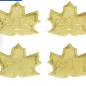 NEW Set of 4 Leaves Appetizer Plates Fall Holiday